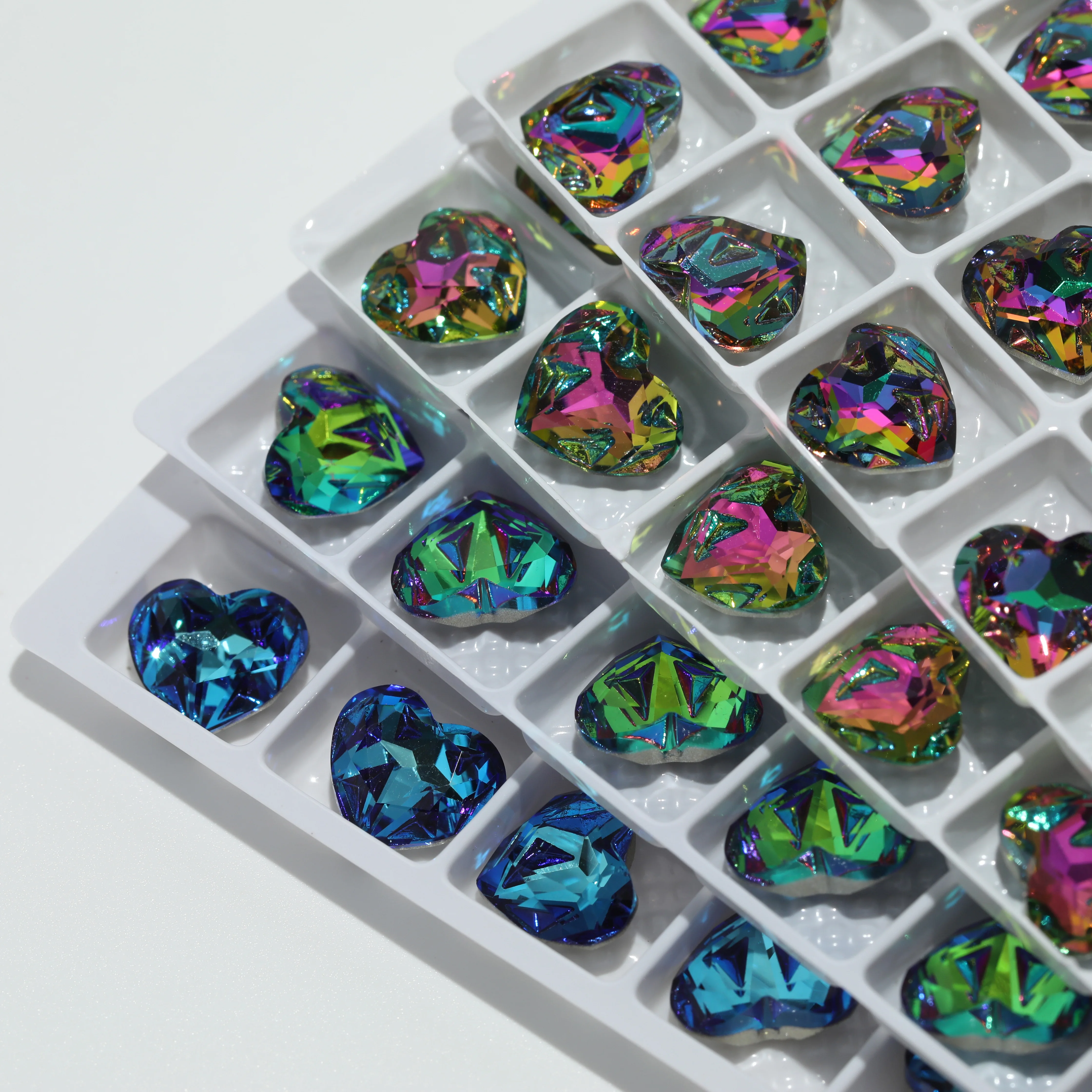 GRST Premium Meteorite Series Strasssteine DV4020 Herzförmige Fancy Stones Glänzende Kristalle DIY-Zubehör für Nagelkunst, Hochzeitskleider, Taschen – Detail 6