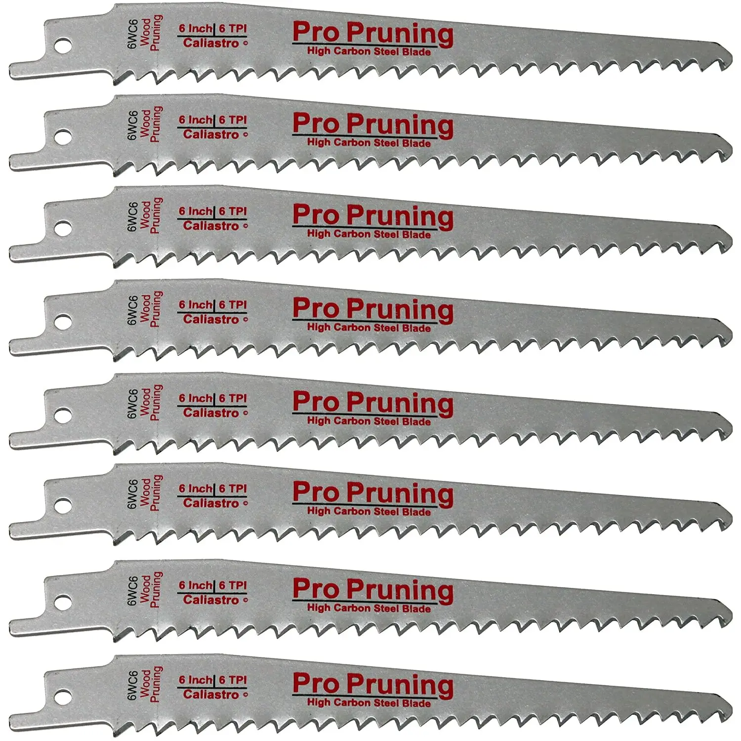 

6-Inch Wood Cutting & Pruning Saw Blades, 8-Pack for Reciprocating Saws