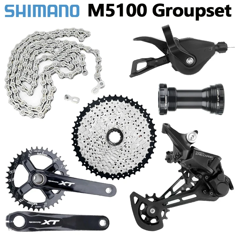 SHIMANO Deore SLX M5100 11 S kit deragliatore posteriore 11-42T/46T/50T/51T/52T 11V cassetta X11 catena argento/oro 11 velocità 6 kit