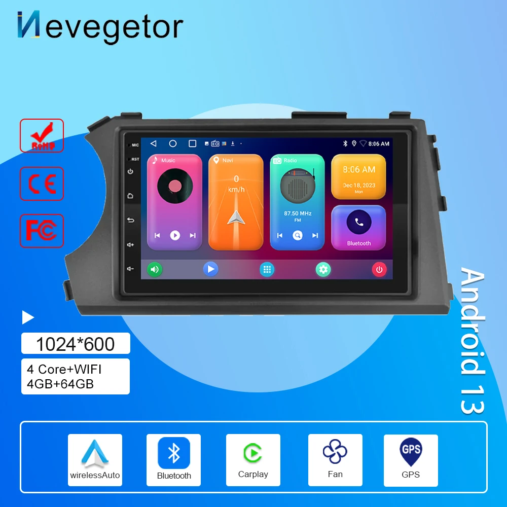 

For Ssangyong Kyron Actyon 2005 - 2013 Car Radio Multimedia Video Player Stereo Navigation GPS Android Auto WIFI BT No 2din DVD