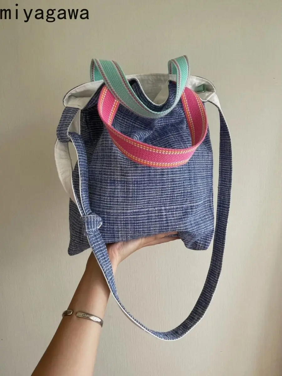 

Miyagawa Women 2024 New Niche Design Crossbody Cloth Bag Handbag Causal Koreans Tyle Top-handle Bags