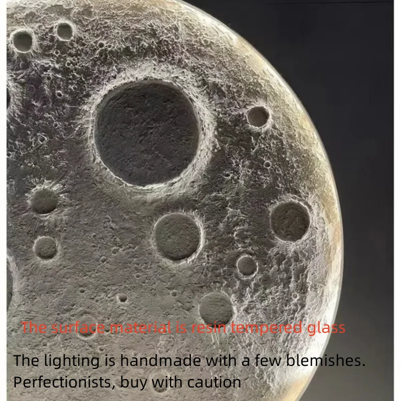 Modern Crater 3D Wall Lamp Luxury Round Three-Dimensional Relief Moon Design Embellished Home Decoration 3 Color Mural Lamp