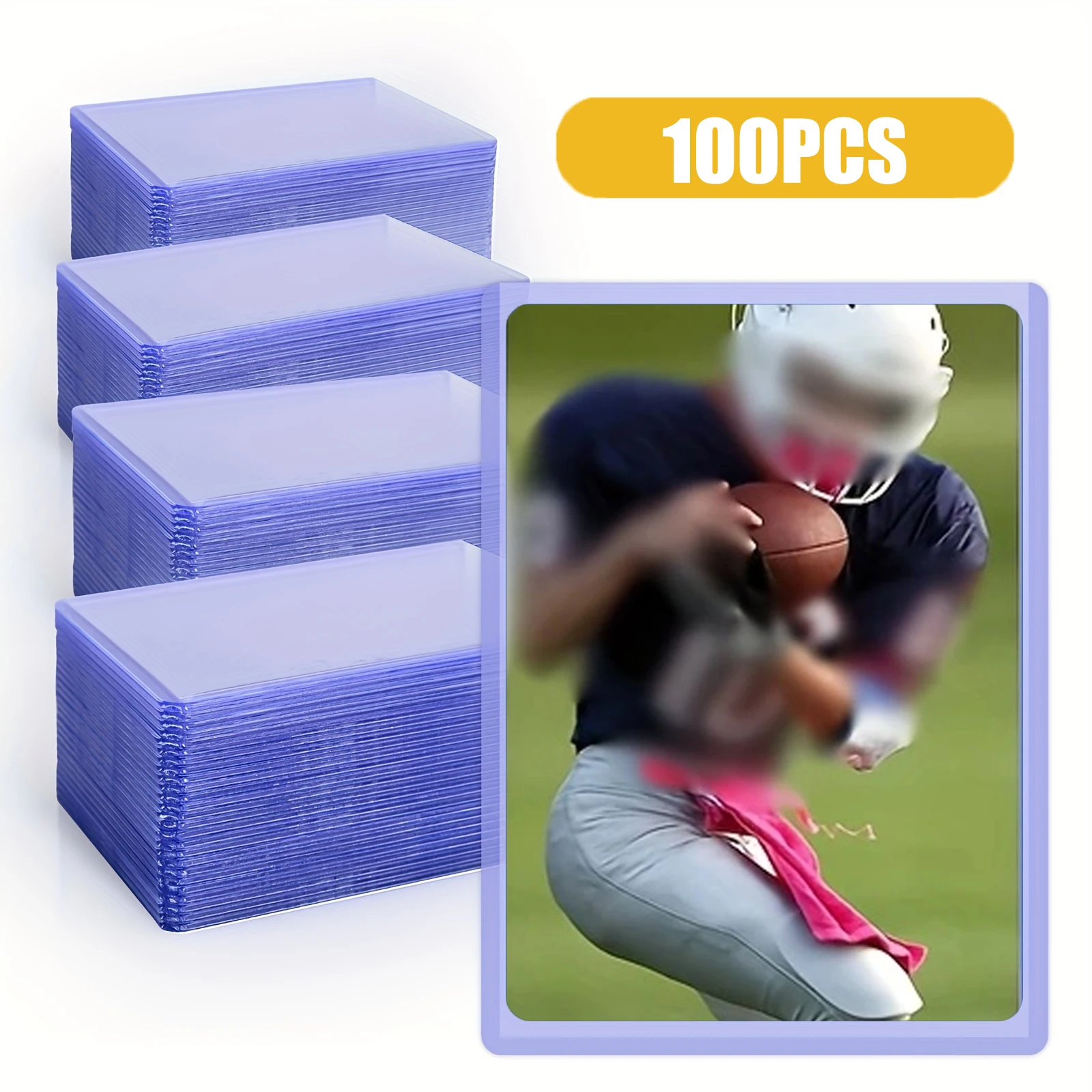 25/50/100 Count Card Sleeve for Cards, 3'x4' Baseball Card Sleeve Hard Plastic Card Protector for Game Trading Cards, Sports Car