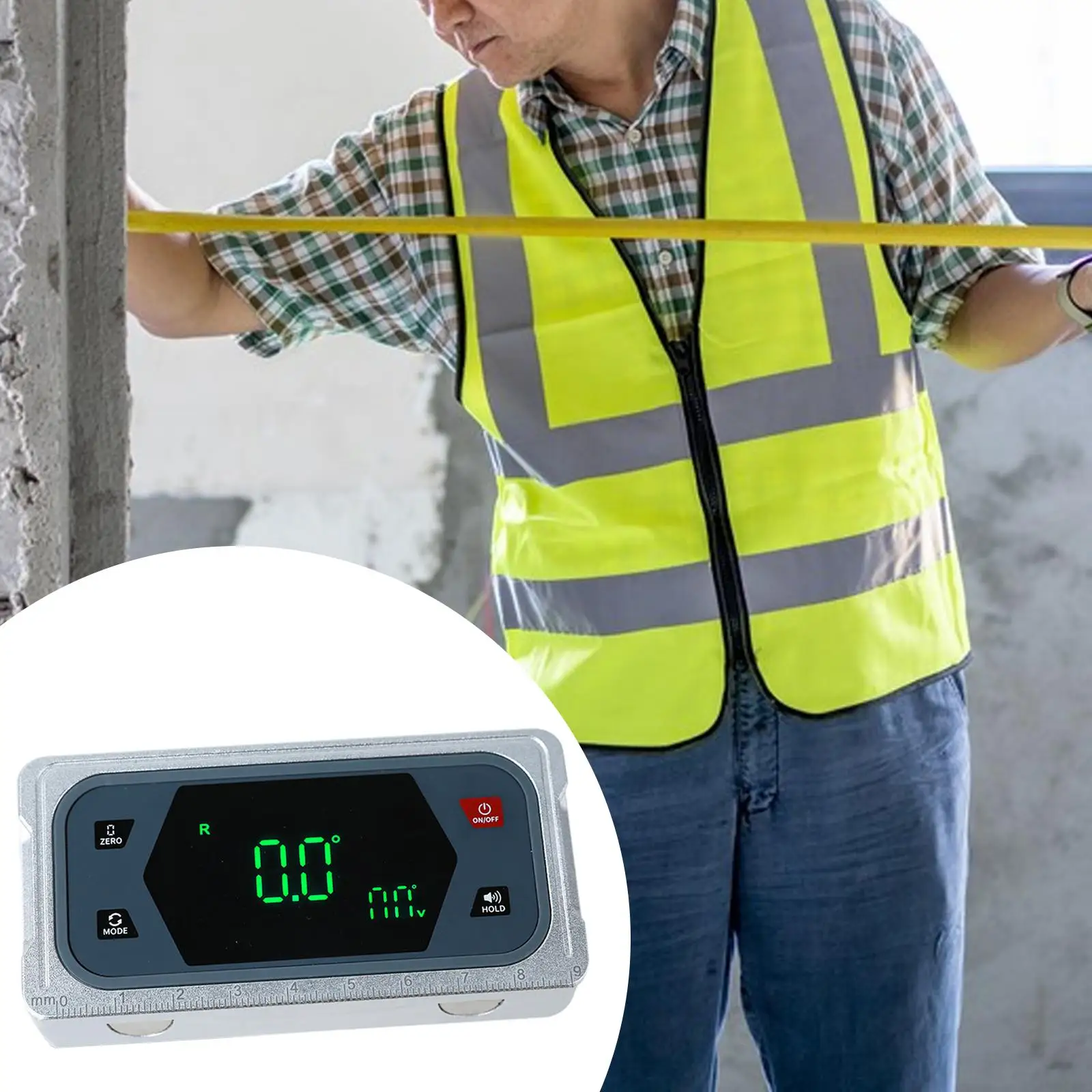Digital Level Angle Finder Clear Display with Audible Alert Woodworking Angle Measurement Tool Inclinometer Protractor for Slope