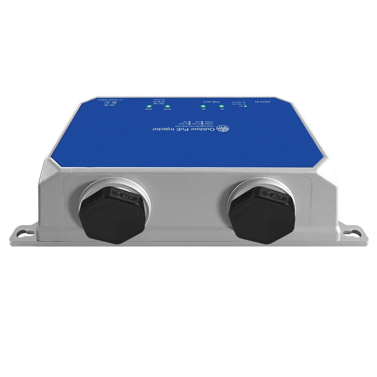 AC+DC input outdoor waterproof POE injector single port 10/100/1000Mbps