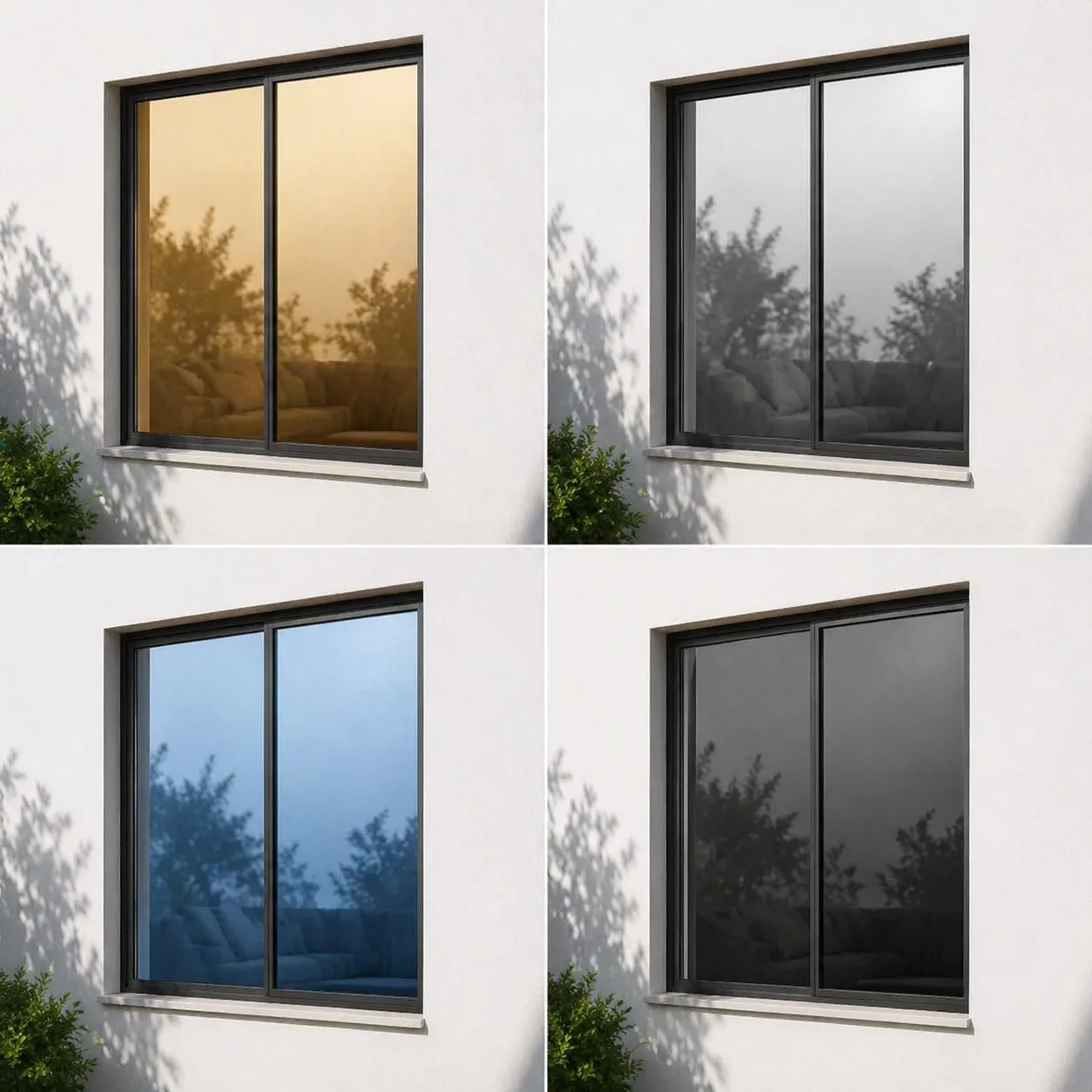 One Way Mirror Privacy Window Film Self Adhesive UV Block Heat Reduction for Home Office Car Glass