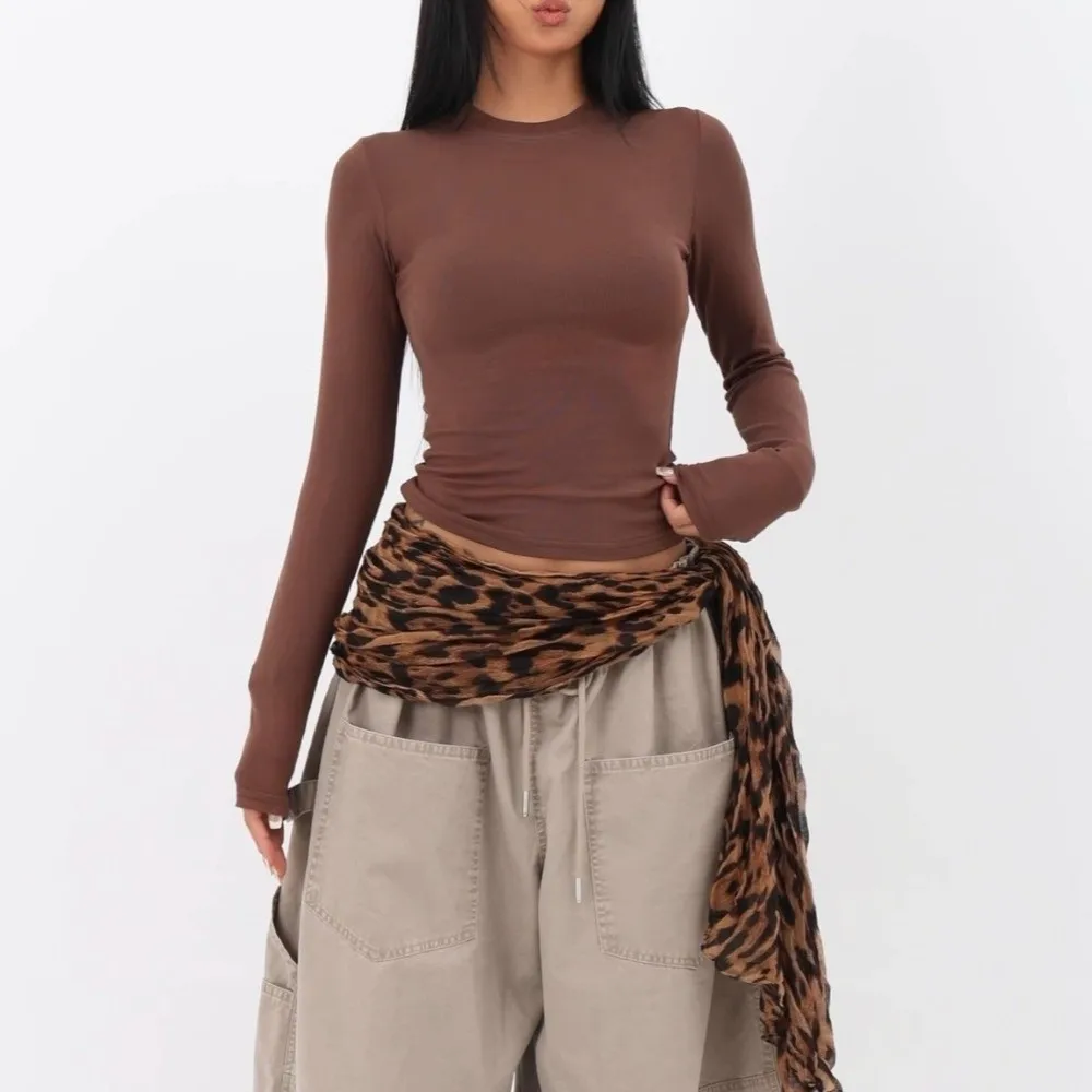 New Leopard Print Hip Scarf Bohemian Style Multifunctional Belt Accessory Vintage Waist Seal Women's Accessory