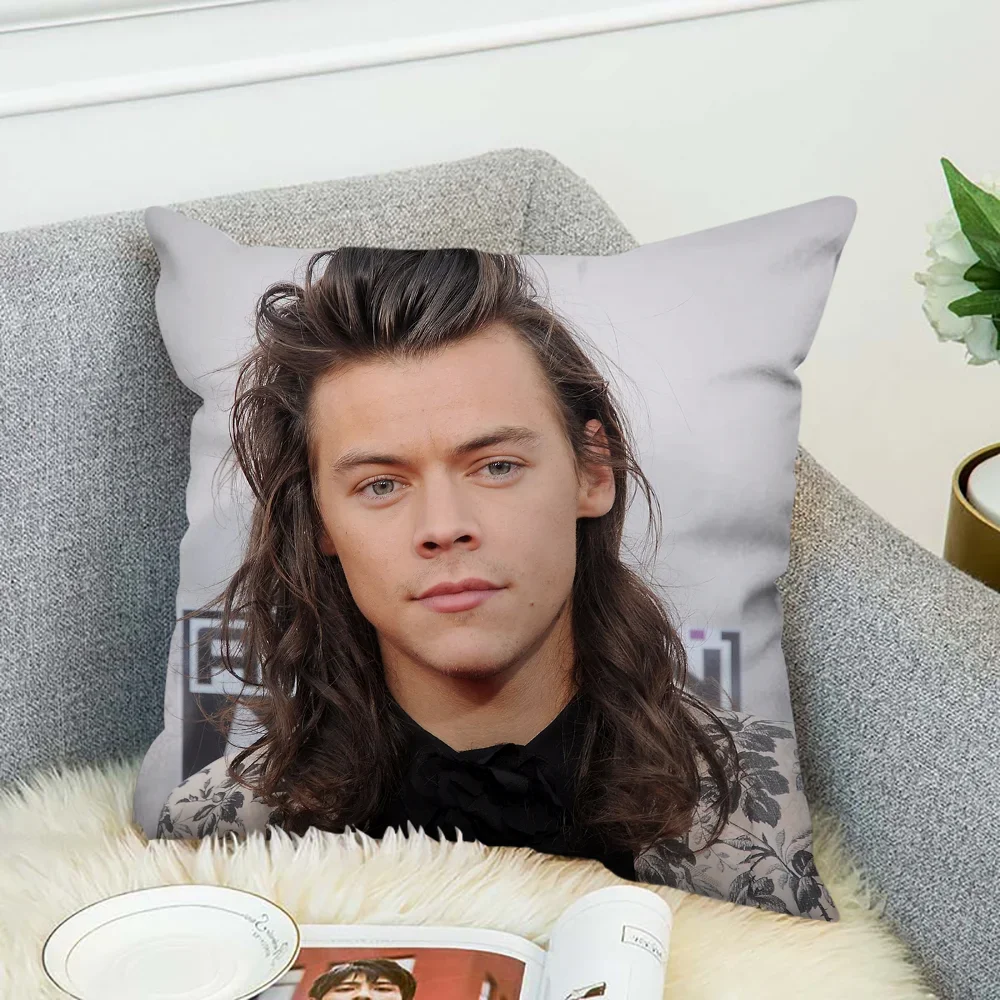 Pillowcase 45*45 H-Harry Styles Chair Cushion Cover 45x45cm Ornamental Pillows for Living Room Decorative Pillowcases 40x40