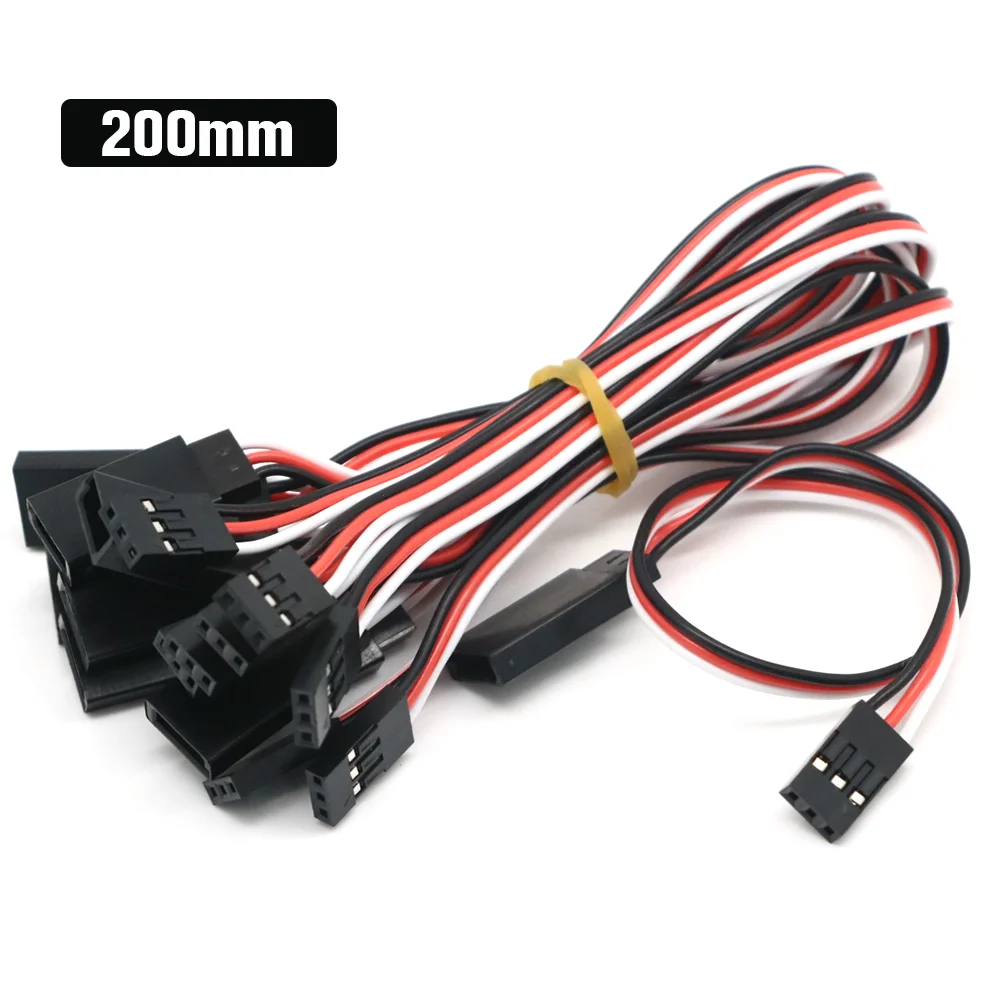 50 Stks/partij 100Mm/150Mm/200Mm/300Mm/500Mm/1000Mm Servo verlengkabel Aderige Kabel Vrouw Naar Man Voor Jr Futaba Rc Servo Speelgoed Model