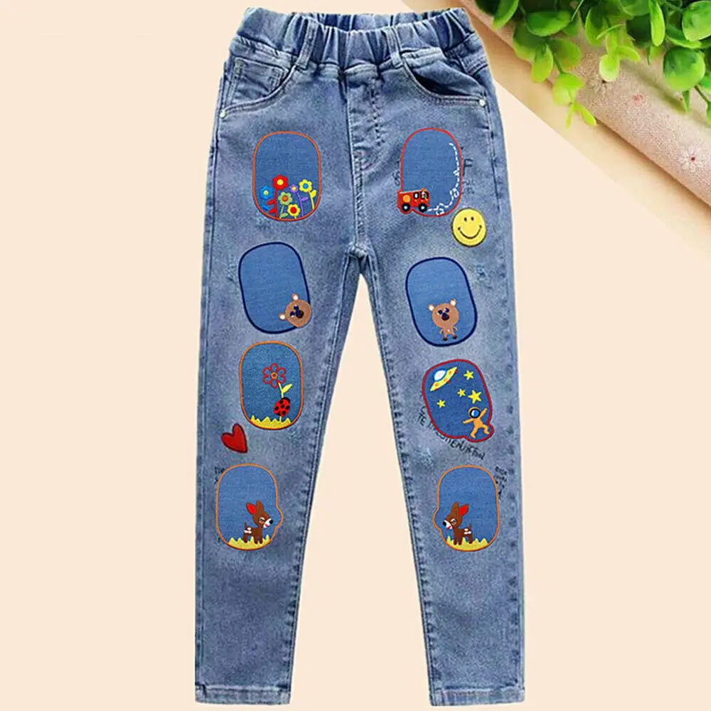 Reparatie Naaien Jeans Stickers Knie Ijzer Patches Applicaties Badges Geborduurd