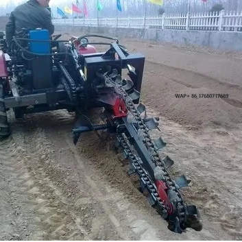 Chain Saw Ditching Trenching Machine Large Chain Trencher for Farmland Irrigation Channels