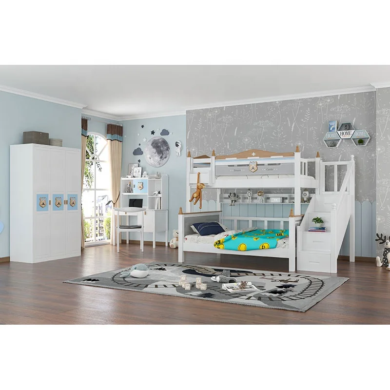 

Modern Kids Bed and Wardrobe Set for Boy's Bedroom