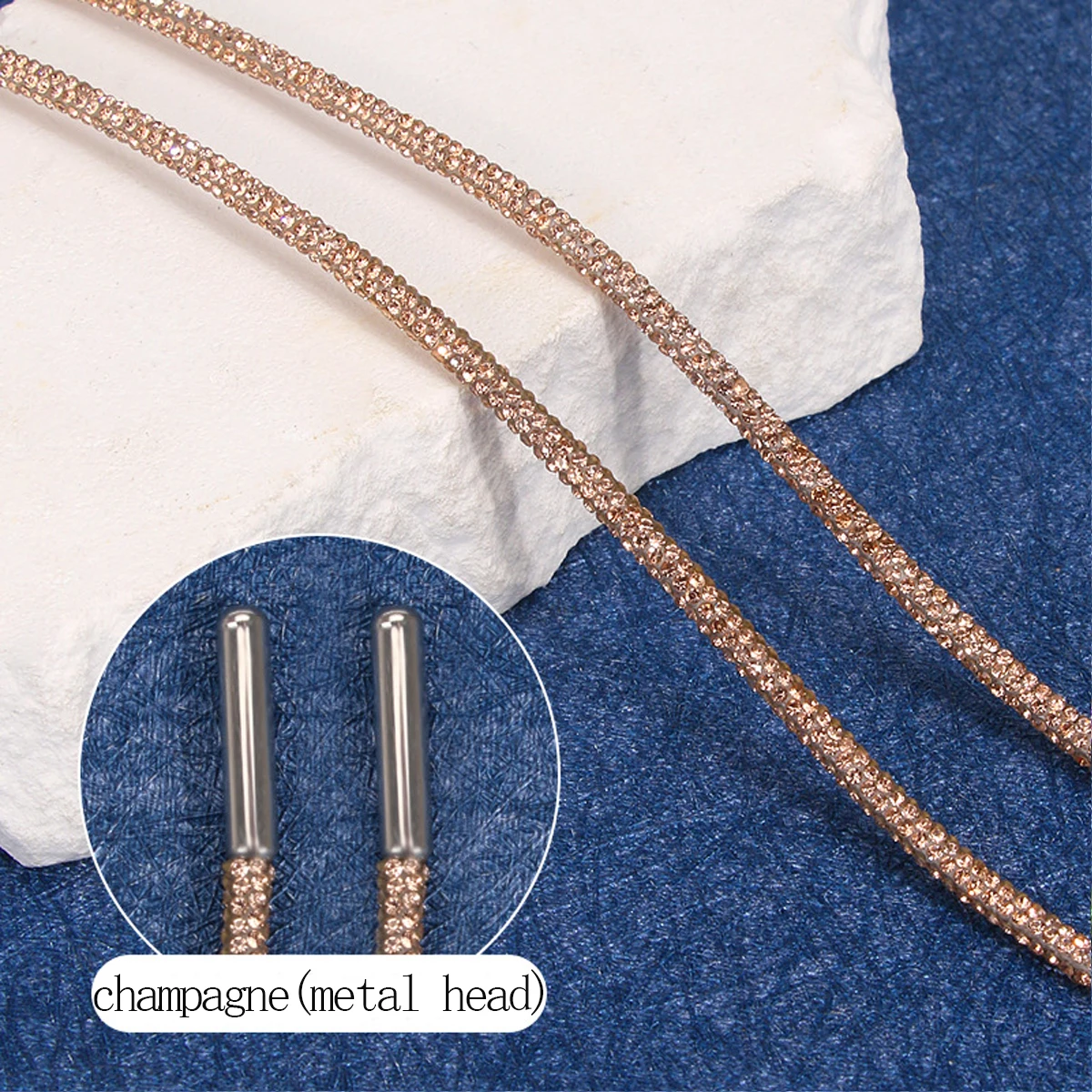 1 Stück glitzernde Schnürsenkel, Ersatz-Schnürsenkel mit Kristall-Strasssteinen, Diamant-Dekorationsseilbänder für dekorative Kapuzenpullover, DIY-Gürtel – Detail 15