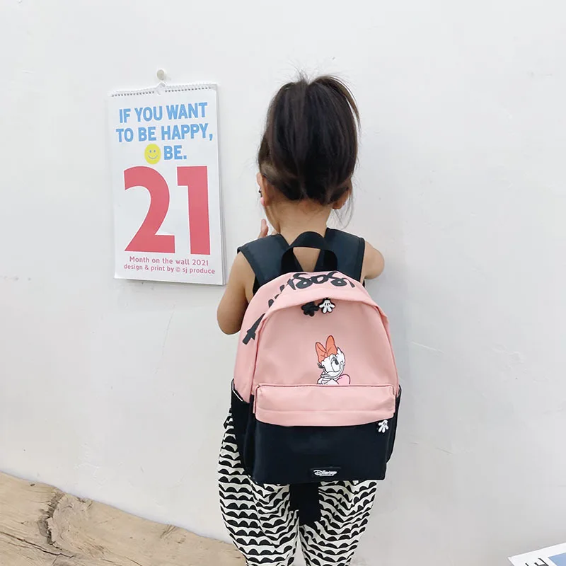 Disney-mochila de gran capacidad para niños y niñas, morral escolar con dibujos animados de Mickey, tendencia de moda, novedad