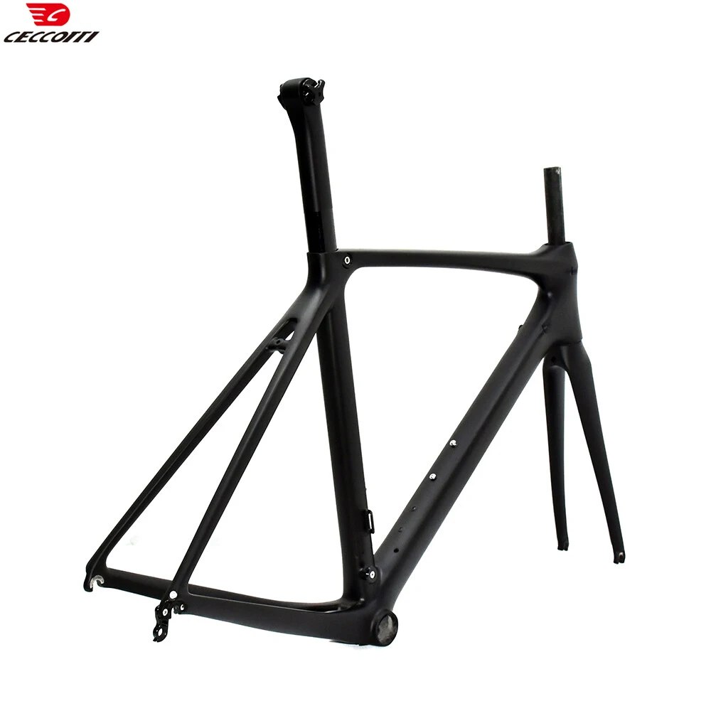 

CECCOTTI заводская цена полностью карбоновая рама шоссейного велосипеда вилка подседельный штырь зажим вешалка для гарнитуры подходит для шин 700C X 23 мм велосипедная рама