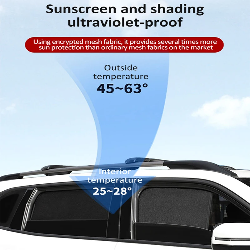 For Lynk & Co 01 CX11 2018-2025 Magnetic Car Coverage Sunshade Window Anti Sun Visor Curtain Privacy Protection Auto Accessories