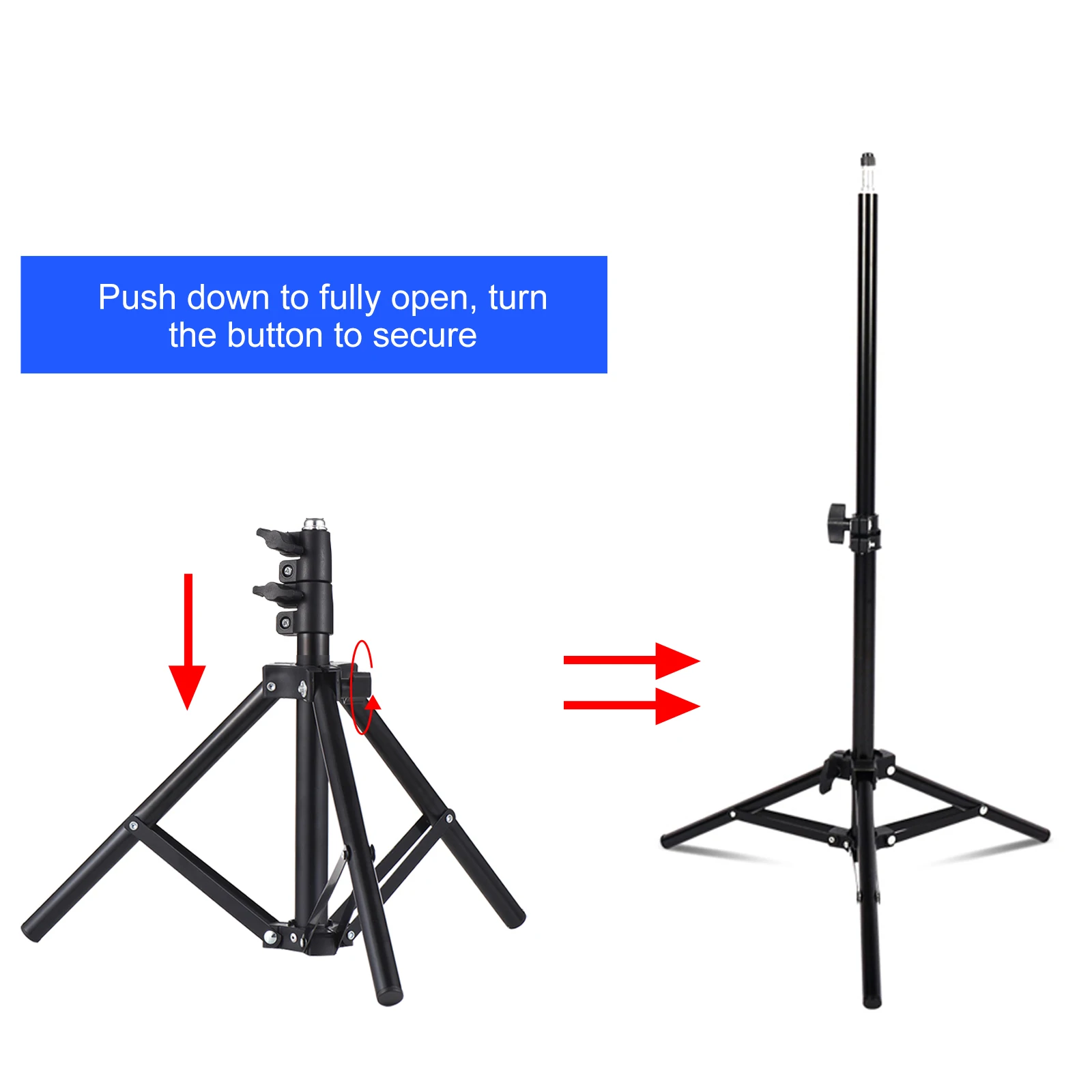 Universal Projector Tripod Stand Stretchable Projector Bracket Aluminum Alloy Portable Holder 1/4'' Interface Adjustable Height