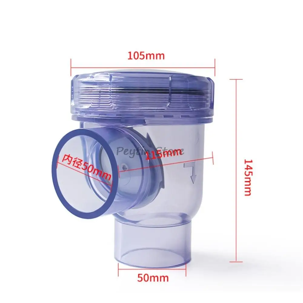 

1Pc Inside Diameter 50mm PVC Clear Blue Check Valve Anti-backflow Check Valve Water Pipe Check Valve