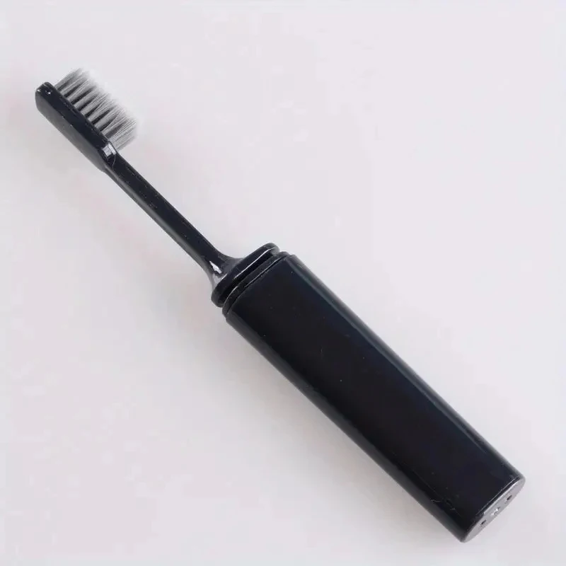 Portable Compact Charcoal Folding Toothbrush - Perfect for TravelCamping, and Hiking - Easy to Take and Efficient Teethbrush