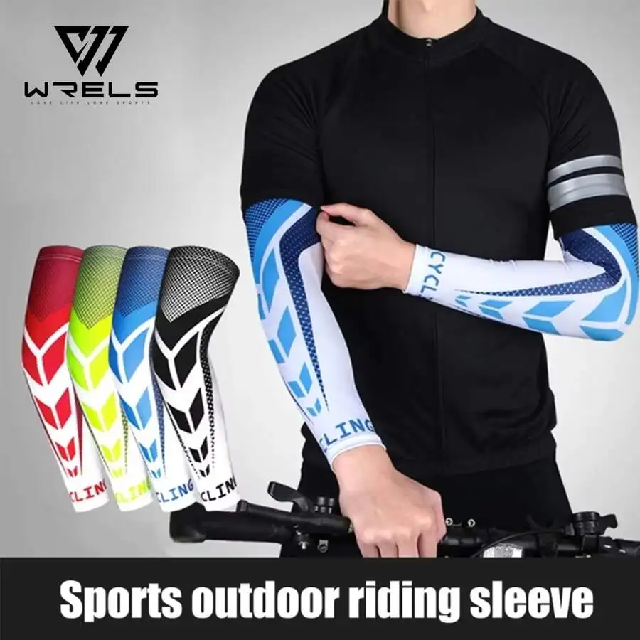 

1Pair Arm Sleeves for Driving Cycling Fishing Summer Anti-UV Protection Breathable Sweat Absorbing Durable Ice Silk Arm Cover