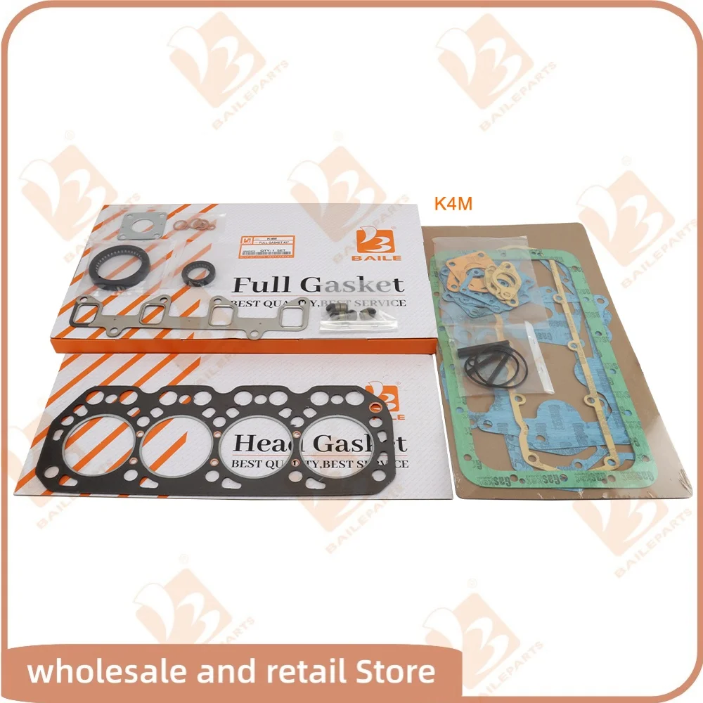 Kit completo de juntas K4M para Kit de reconstrucción de revisión de motor Mitsubishi con junta de culata