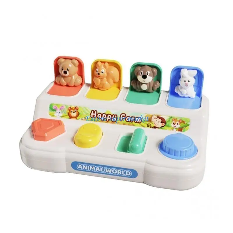 090B Educational Toy For Toddler Interactive Animal Popping Surprises Activity Toy