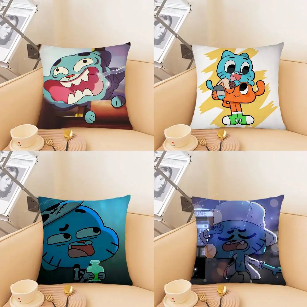 1pc Amazing World G-Gumball Pillow Case Fashion Square Pillowcase Bedroom Sofa Room Ins Decoration Leisure
