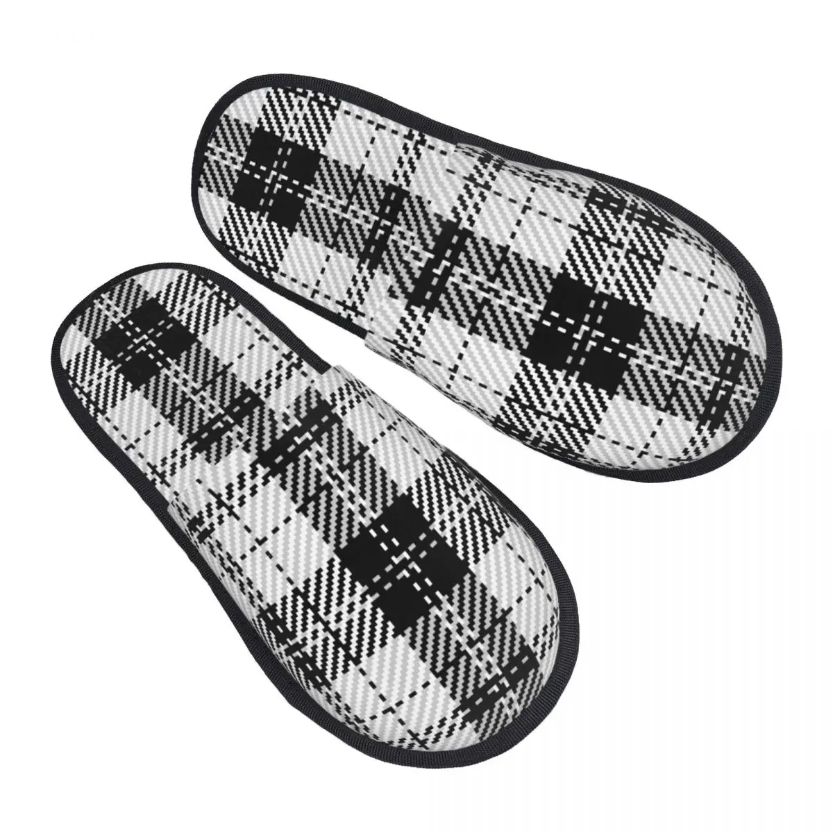 

Classic Scottish Tartan Plaid Pattern Men Women Furry slippers,Warm pantoufle homme Home slippers