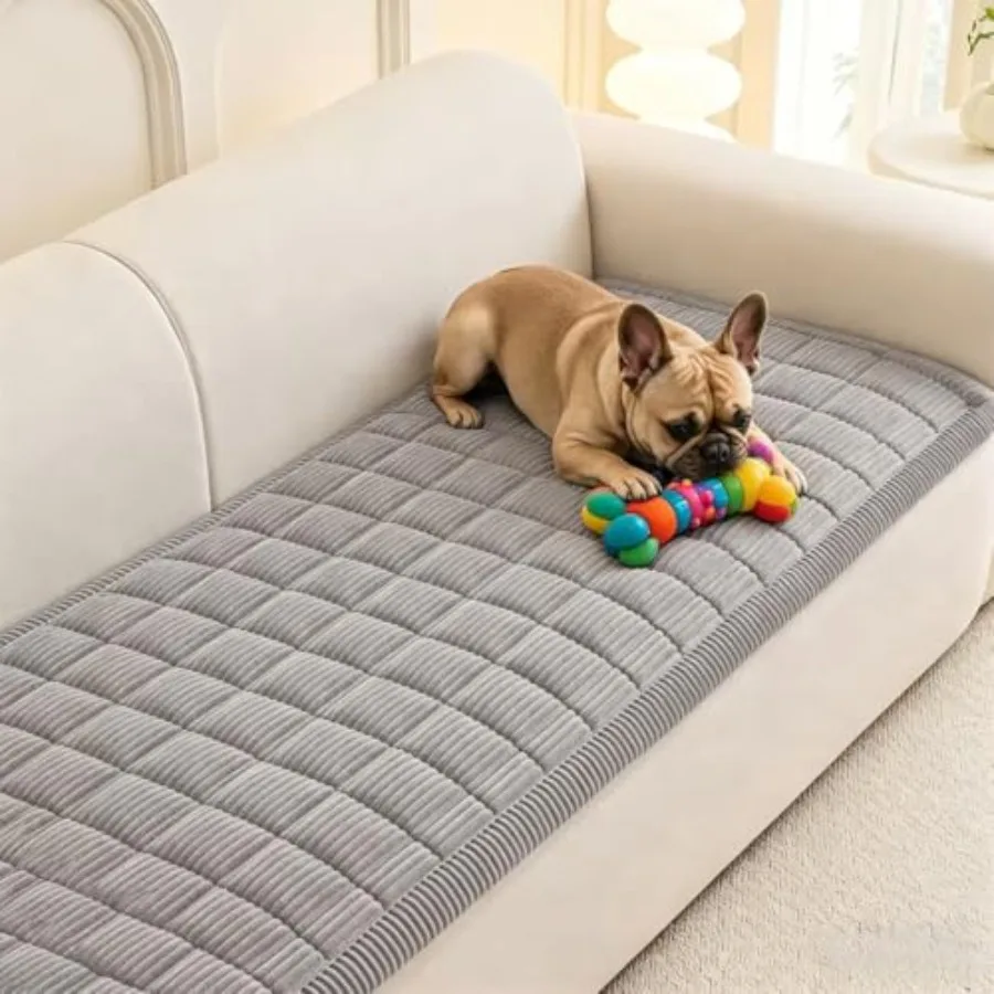 

Couch Cover for 3 Cushion Couch Sofa Grey Sofa Covers for Dogs Washable Non-Slip Sofa Protector Pet Friendly Dog Mats for Couch