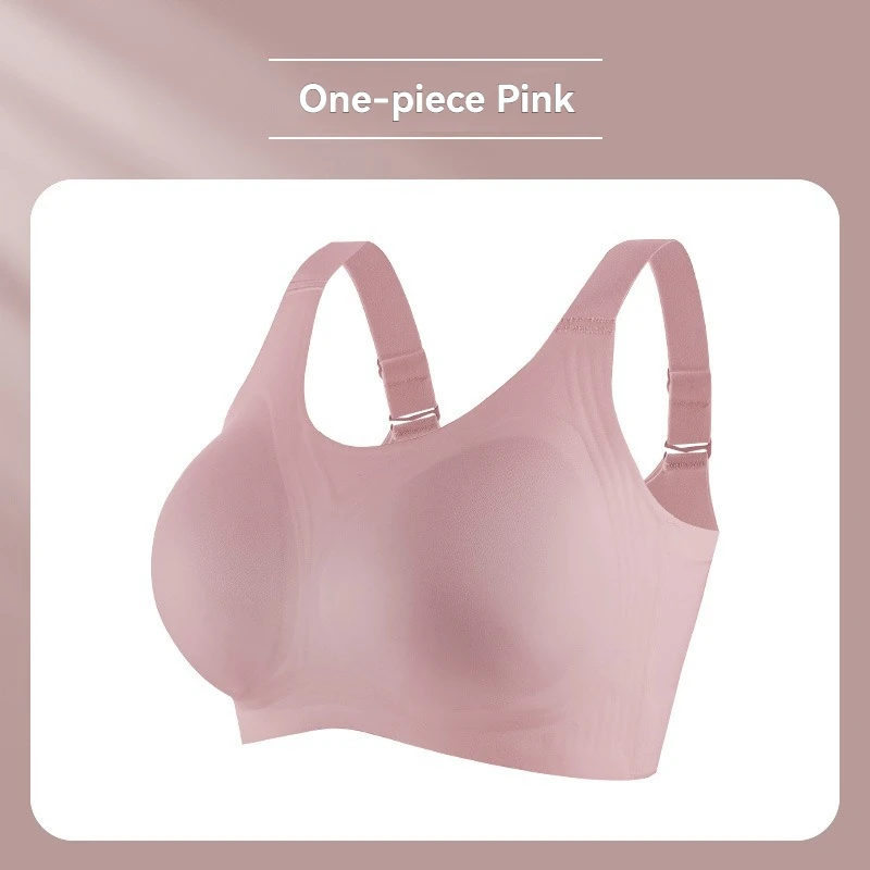 Woman Summer Laser Cut Seamless Wireless Push Up Bra Basic Crop Top Por Mayor Padded Women Brassier Ice Silk Seamless Bra image 2