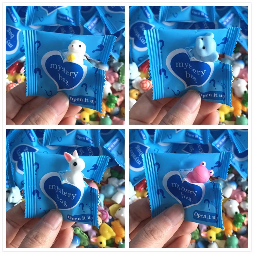 64 ชิ้น Mini สีกล่องตาบอดเรซิ่นสัตว์ตกแต่งวันหยุดของขวัญ Creative Desktop เครื่องประดับ Blind กระเป๋าสีแบบสุ่มส่ง