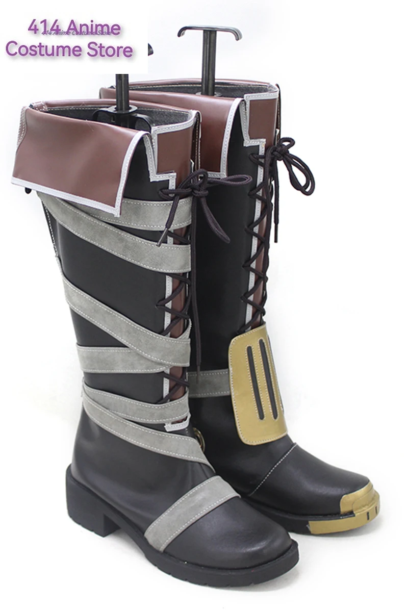 Gioco LOL Vi Scarpe Cosplay Stivali alti Cosplay Vi Scarpe belle nere Scarpe da donna e da uomo Cosplay per feste di Halloween