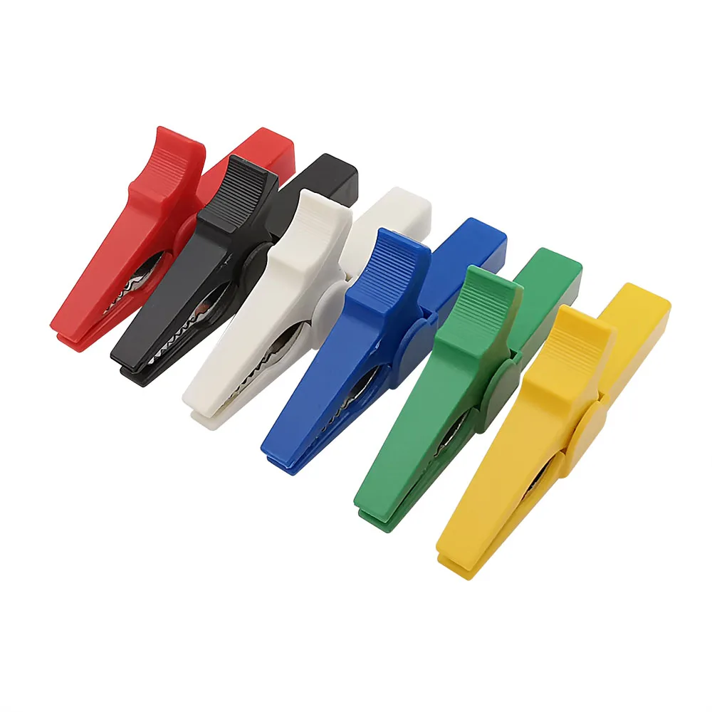 6Pcs Alligator Clips 55mm Battery Test Crocodile Clamp Connector For Banana Plug 4mm Multimeter Pen Cable Probes Alligator Clip