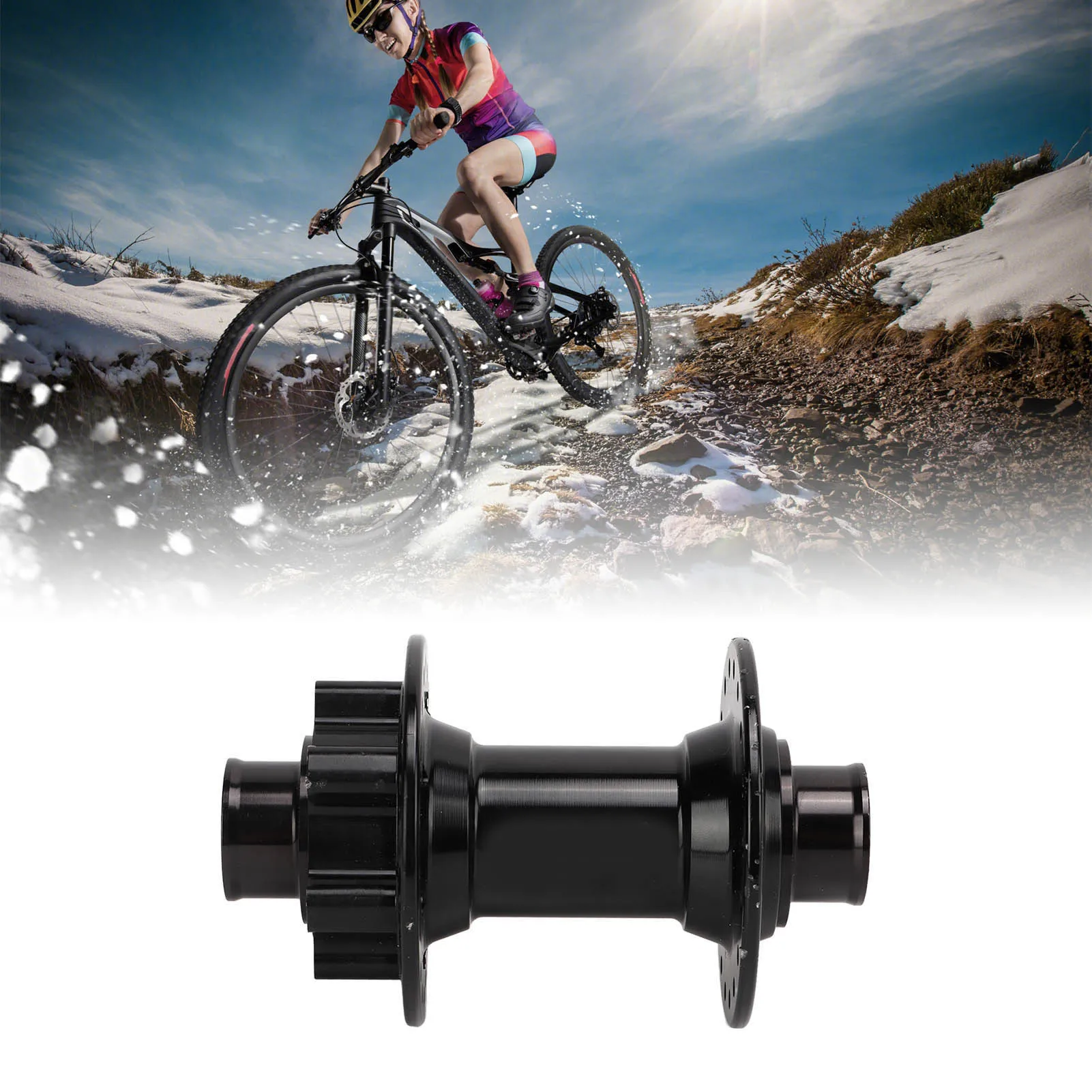 

36 Holes Hub Mountain Bike Disc Hub Mountain Bike Hub Bearing Aluminum Alloy Disc Brake Hub 36 Holes for Road Bike Black