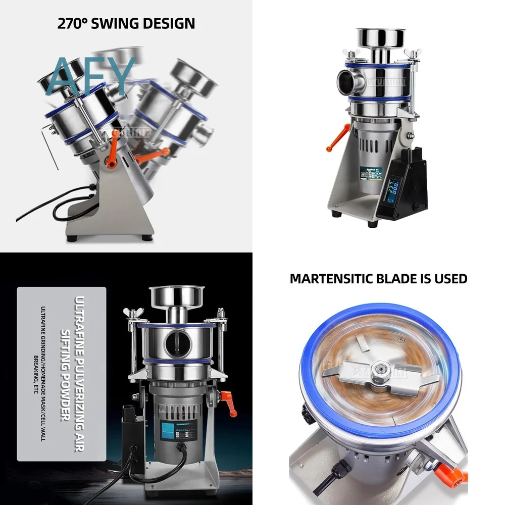 Ultrafine Electric Powder Grinder for Commercial Use Air Flow Pulverizer High Speed Grinding Machine Blender Industrial