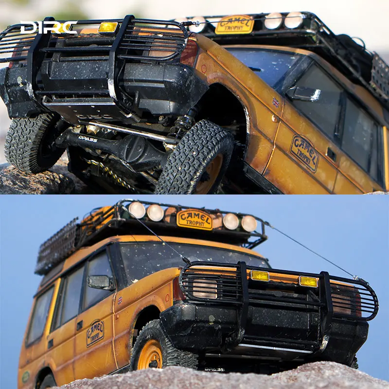 D1RC nuova 2a generazione simula il metallo Chasis 313mm interasse 1:10 Camel Trophy Land Rover Discovery RC telecomando per auto crar