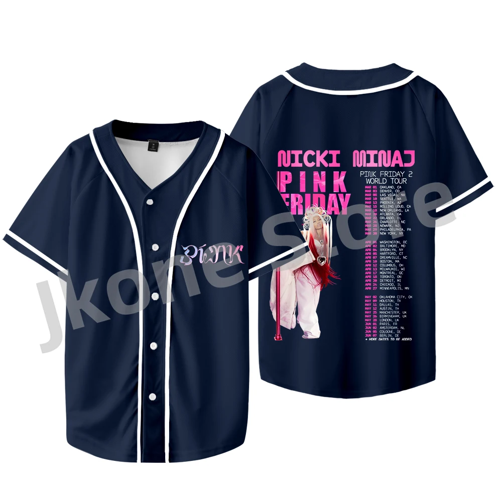 

Nicki Minaj Tour Baseball Jacket Pink Friday Merch Women/Men Fashion Casual Tee