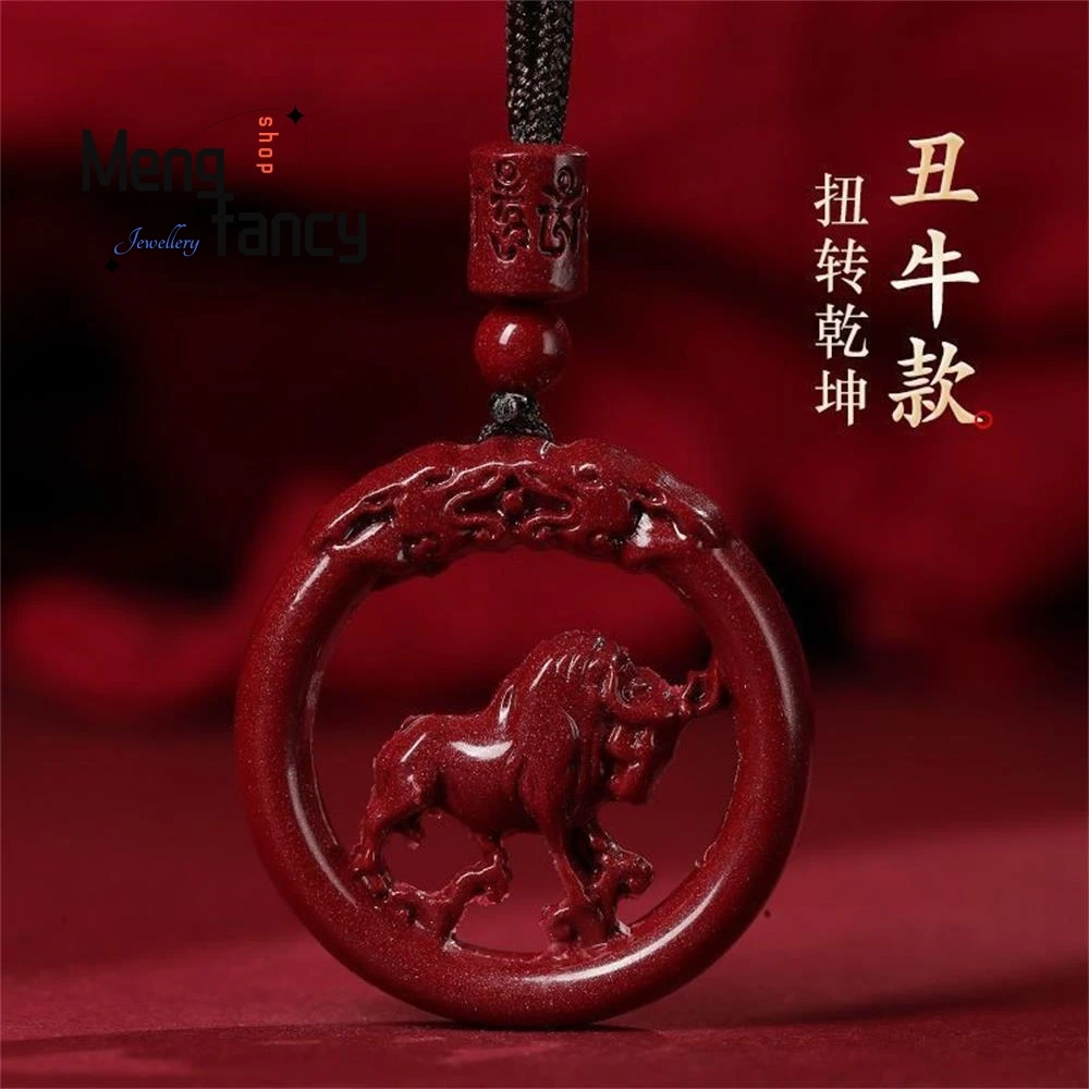 Cinnabar Twelve Zodiac Signs Personalized Year of the Animal Fortune-Telling Pendant With High Fashion Fine Jewelry Holiday Gift