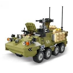 Armored delivery vehicle toy small plastic pieced DIY assembly blocks