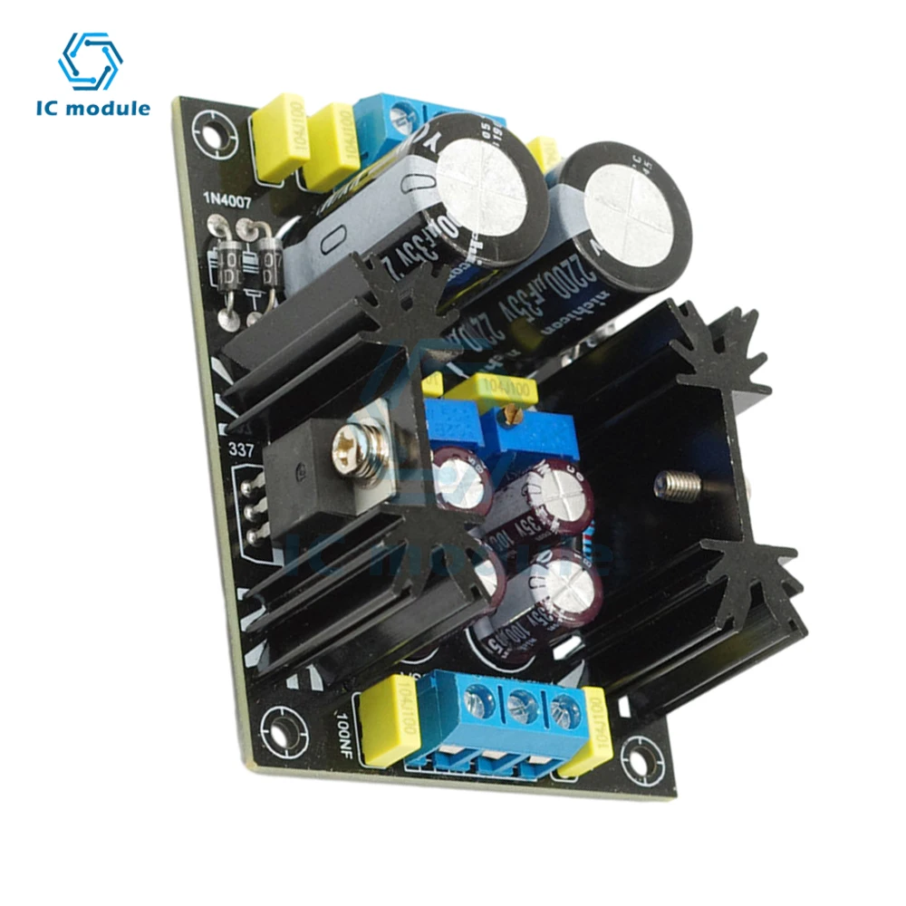 AC-DC LM317 LM337 Adjustable Voltage Regulator Power Supply Positive Negative Dual Power 5V 12V 24V PCB