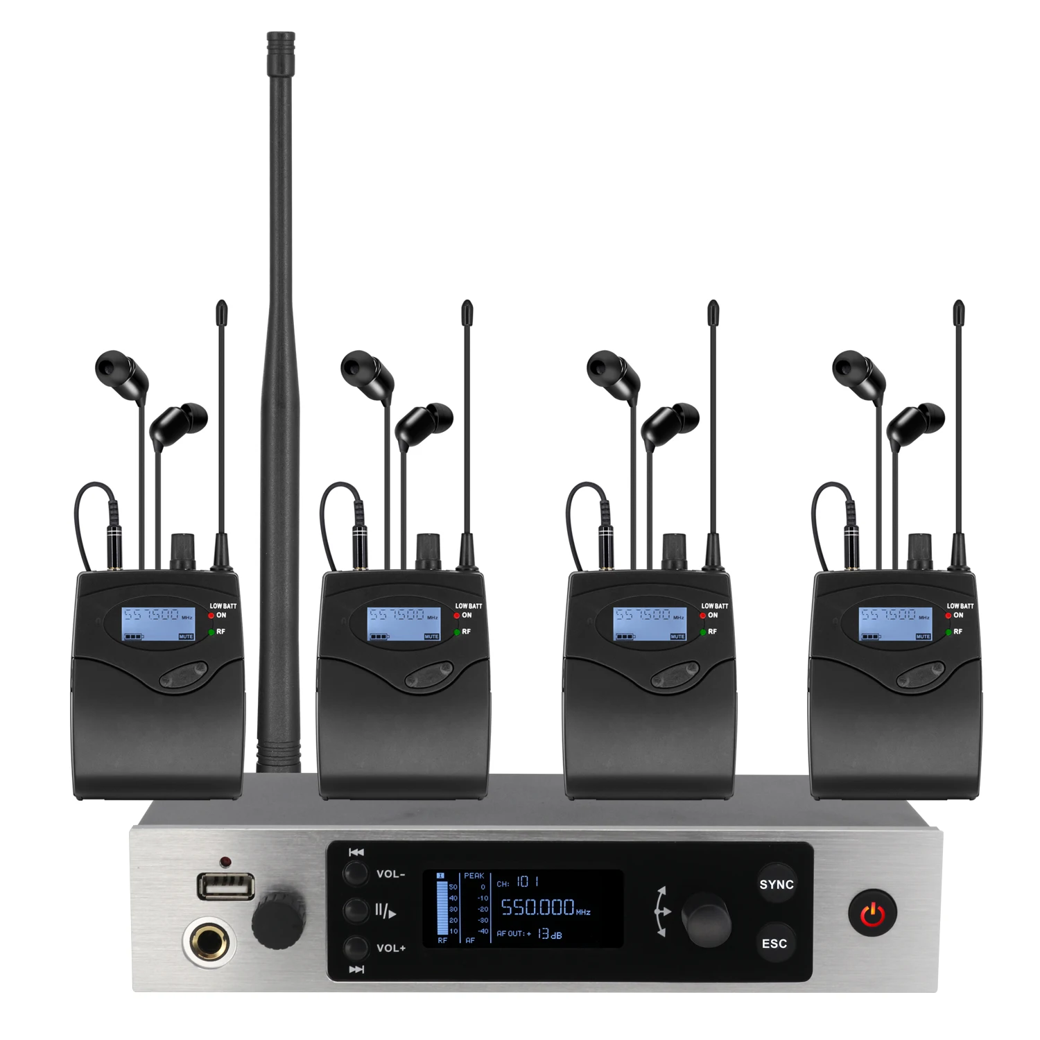 IEMg5 professional stage monitoring system, USB, in ear audio monitoring, headphone monitoring, mono, suitable for DJ stage