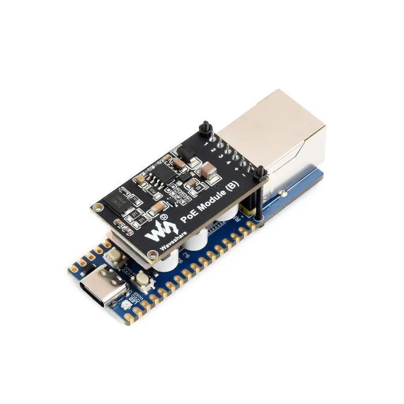 Waveshare RP2350-POE-ETH Development Board,Dual-Core And Dual-Architecture,W6300 Ethernet Controller,Supports PoE Expansion Via