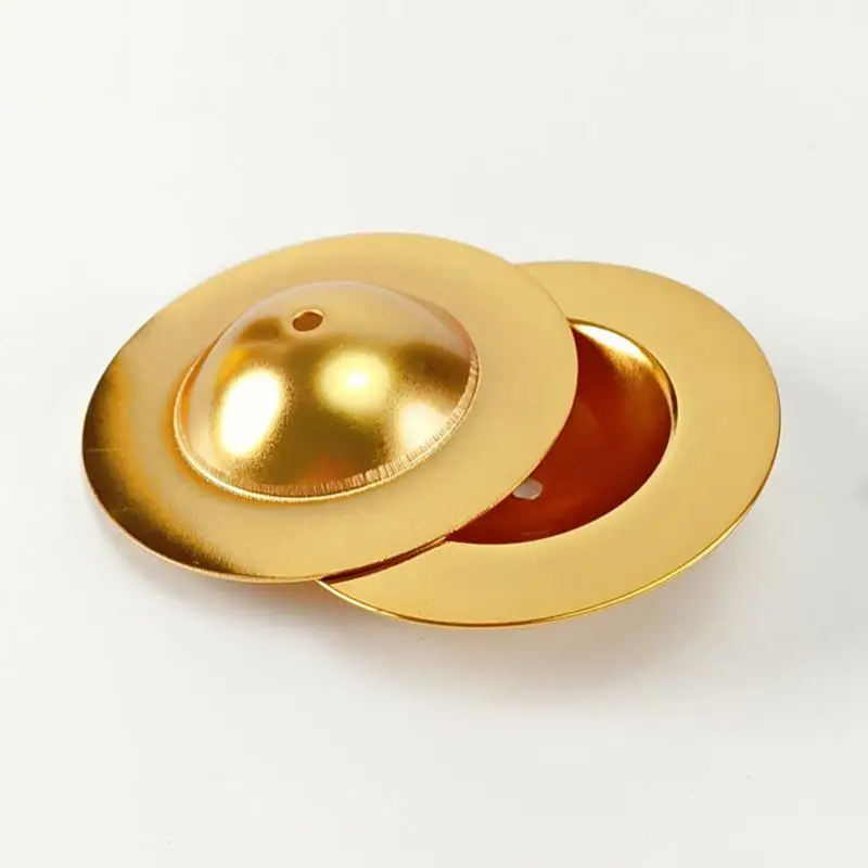1Pair Traditional Chinese Gong With Rope Copper Cymbal Hand Percussion Instruments For Stage Party Musical