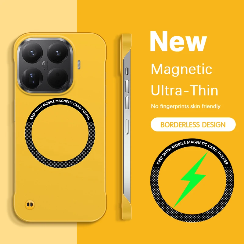 

Роскошный оригинальный чехол-накладка для Xiaomi 15T Pro 15TPro 5G, магнитный, для беспроводной зарядки, жесткий, тонкий, без рамки, задняя крышка