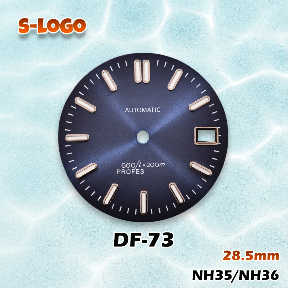 قرص Sunray متعدد الاستخدامات 28.5 ملم لـ NH35/NH36 |   شعار S، C3 مضيئة |   إكسسوارات تعديل ساعة رجالية عالية الجودة