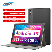 ANRY 2025 10.1 Inch 5G Wifi A523 Tablet Android 15 8GB(4+4Expand) RAM+64GB ROM HD Display 5000Mah Dual Camera Octa-core Tablets