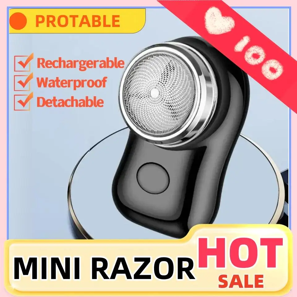 

Mini Portable Electric Usb Rechargeable Shaver Mens Razor Portable Waterproof Razor Travel Goods Waterproof Onboard Razor