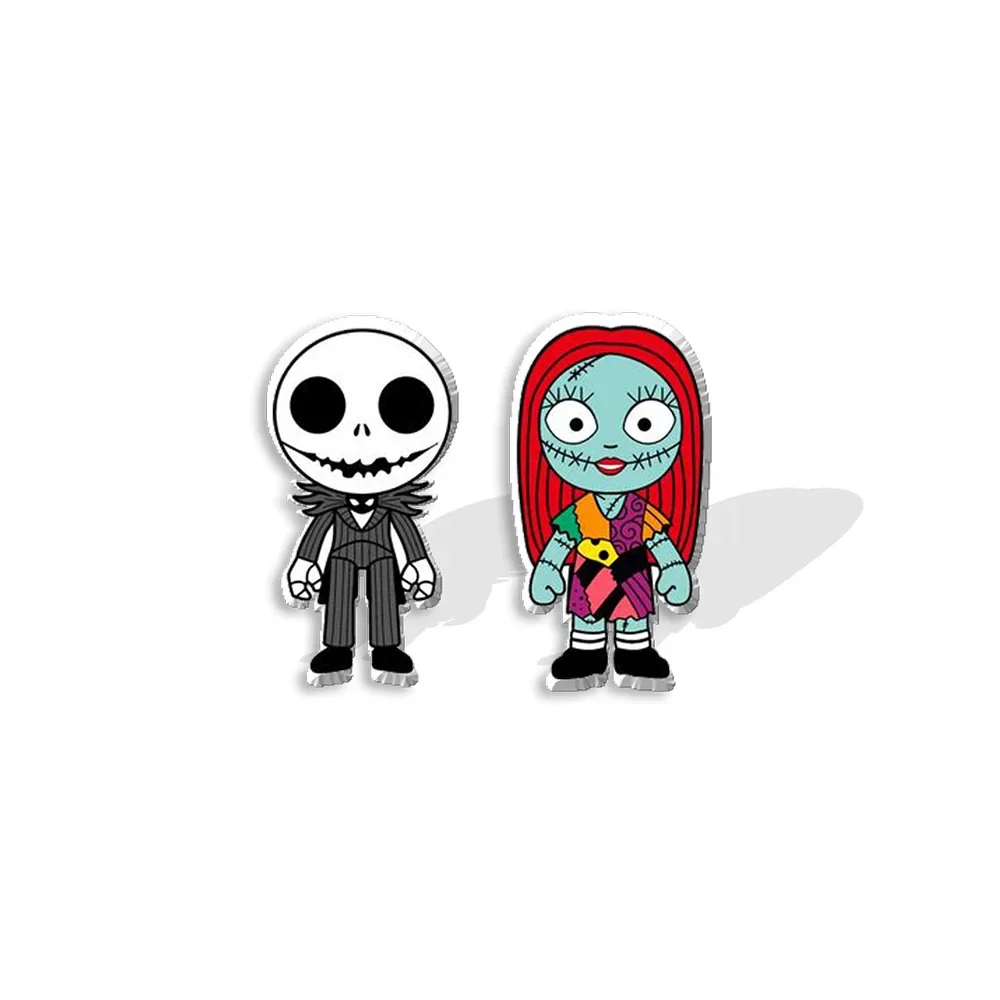 Diseny The Nightmare Before Christmas Earring Halloween Gift Skeleton Jack Personality Acrylic Fashion Jewelry Stud Earrings