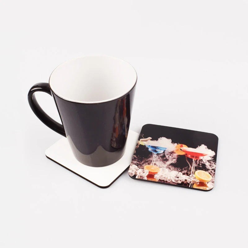 

10pcs/Lot 95*95*4mm MDF Square Shape Sublimation Cork Coaster Size