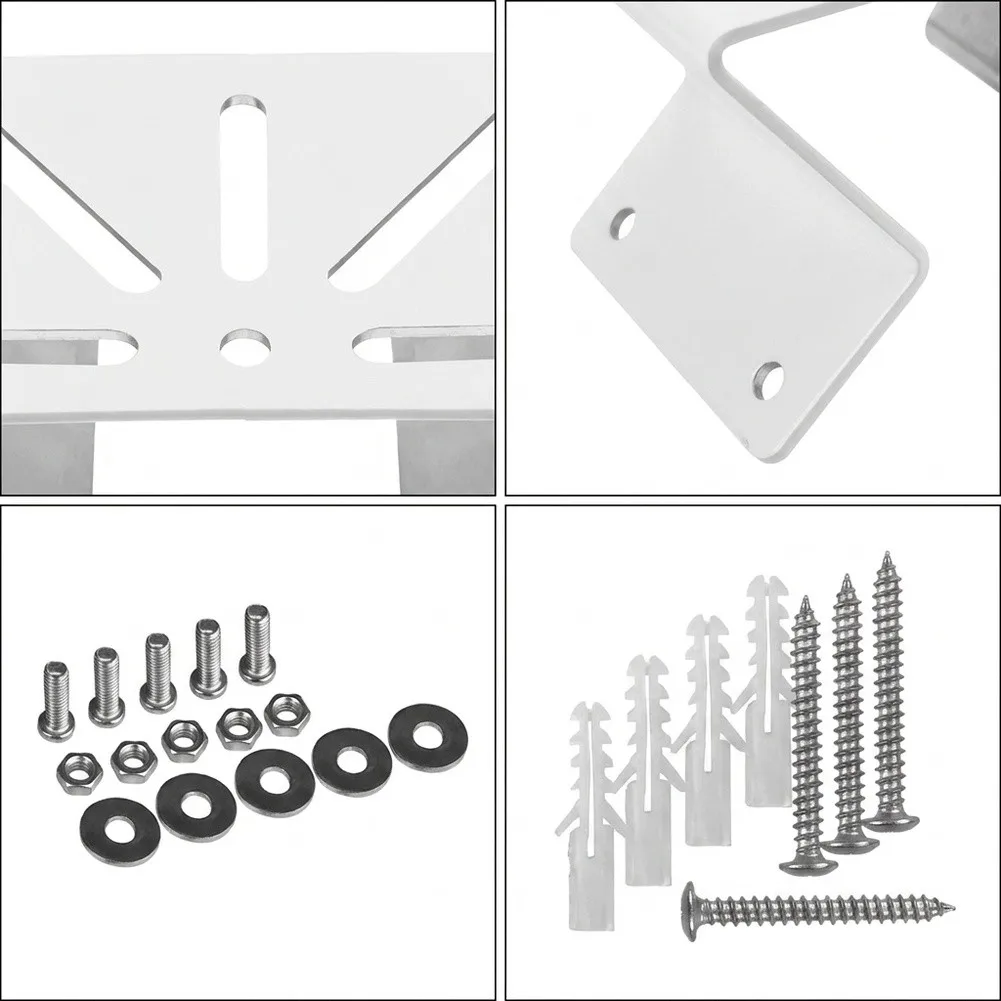 Stainless Steel Wall Corner Bracket Designed for Eufy S340 Security Camera to Facilitate 270 Degree Dual-Side Outdoor Visibility